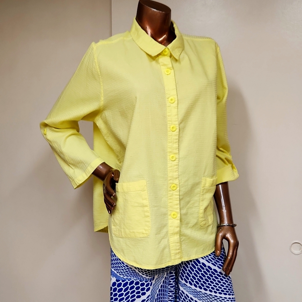 Cottagecore Textured Buttondown Shirt Size PXL